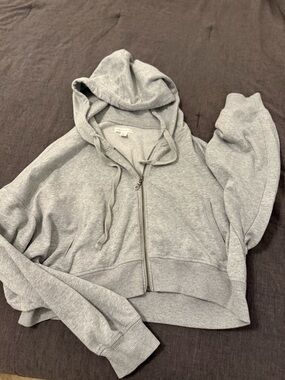 Aeropostale Heather Gray Full-Zip Hoodie